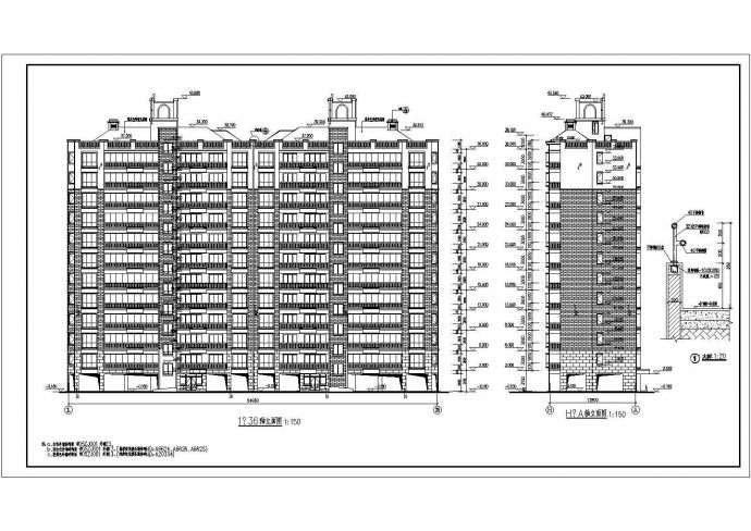 某地十一层框架结构住宅建筑设计施工图_图1