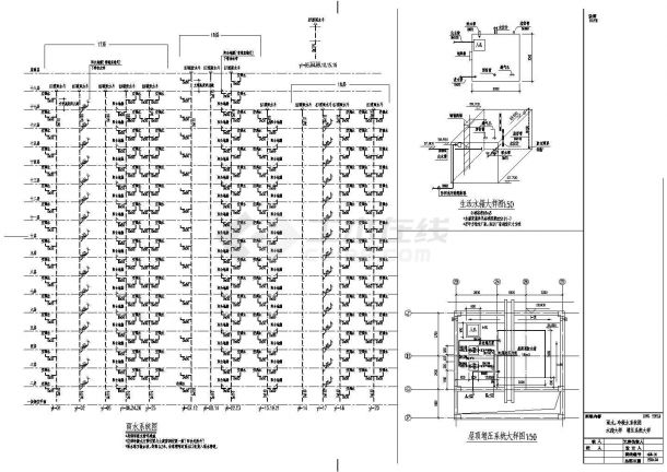 某十八层建筑给排水CAD布置图-图二
