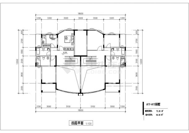 某地别墅方案建筑设计CAD图-图二