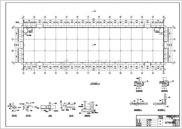 安徽巢湖市2层门式刚架结构厂房结构施工图-图一