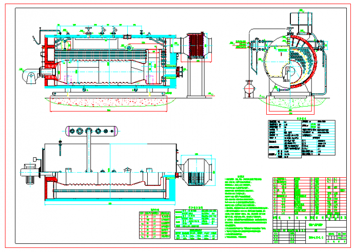 卧式燃油燃气锅炉WNS6-1.25全套图纸_图1