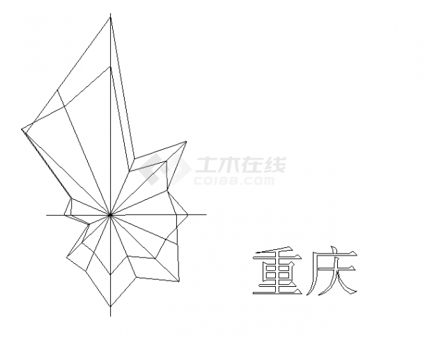 重庆市风玫瑰图CAD版本的，可以直接用-图一