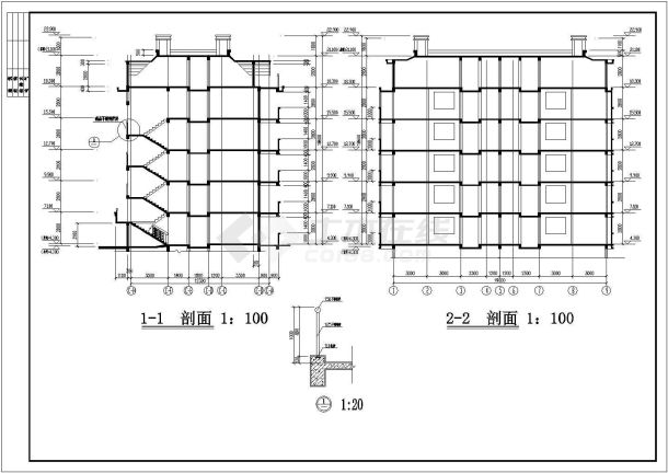 某多层山水公寓楼建筑设计图纸-图二