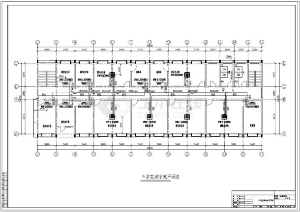 医院办公楼多联机系统设计cad施工图-图二