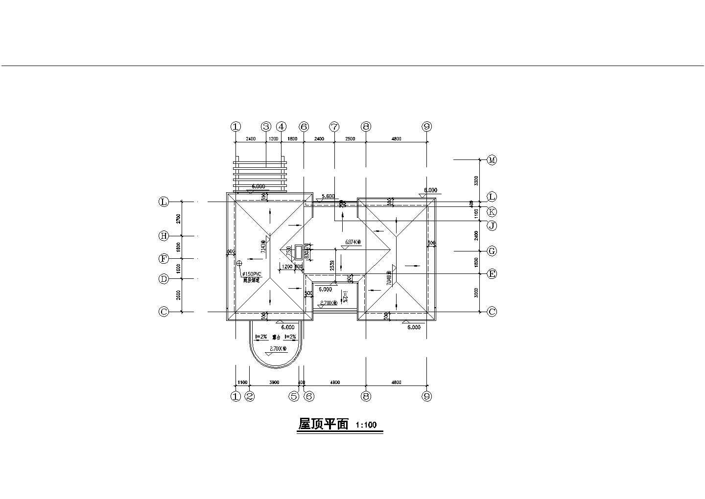欧式别墅全套建筑设计CAD方案图