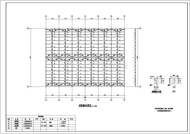 某地污水厂6m高调节池结构设计施工图（含26m跨门式刚架结构屋面）-图一