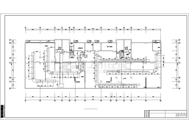 科技大厦消防喷淋施工平面CAD参考图-图一