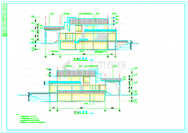 某休闲别墅建筑结构设计cad施工图（含设计说明）-图一