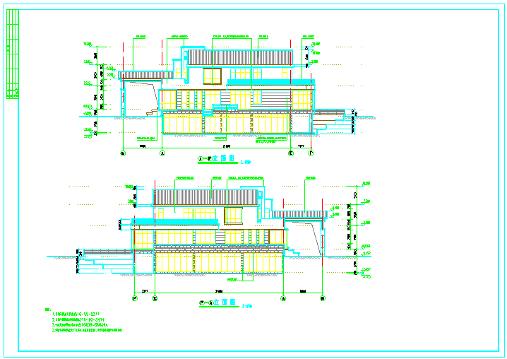 某休闲别墅建筑结构设计cad施工图（含设计说明）