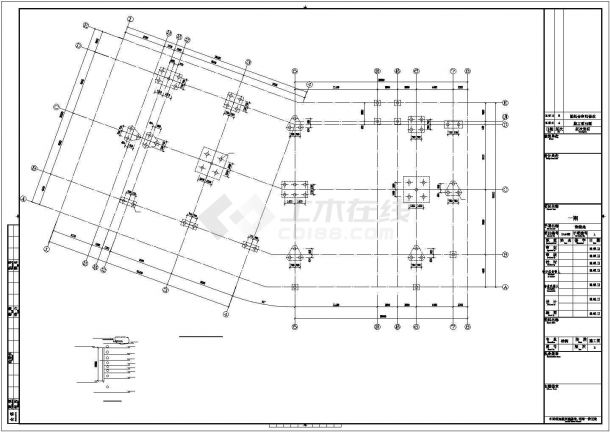 [常州]三层钢框架结构售楼处结构施工图-图一