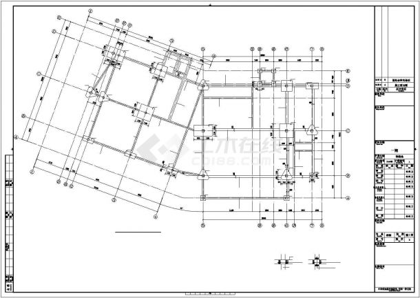 [常州]三层钢框架结构售楼处结构施工图-图二