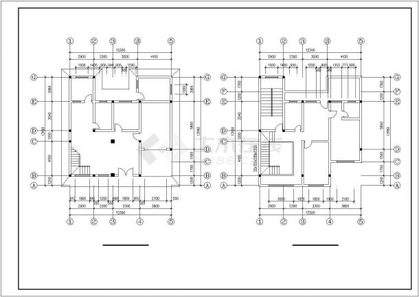 某三层私人别墅住宅建筑设计CAD图-图二