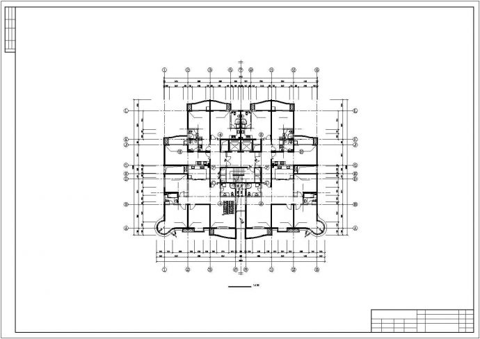情侣公寓CAD建筑施工参考图纸_图1