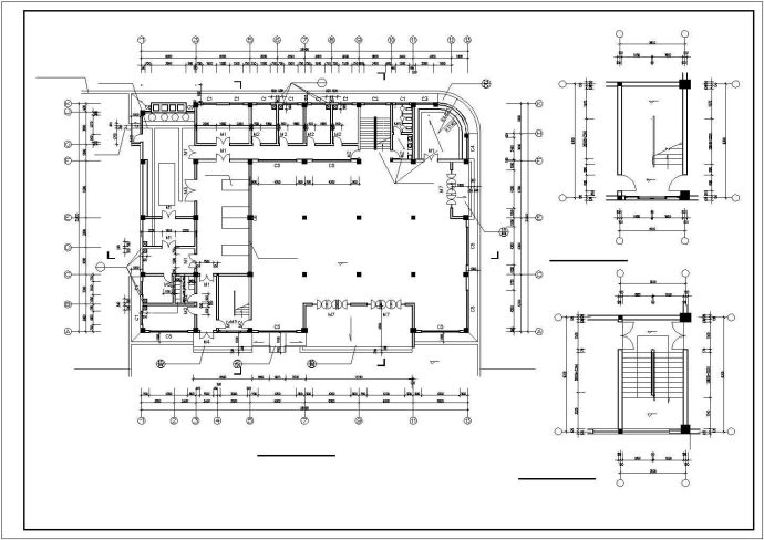 大学两层食堂建筑设计施工图_图1