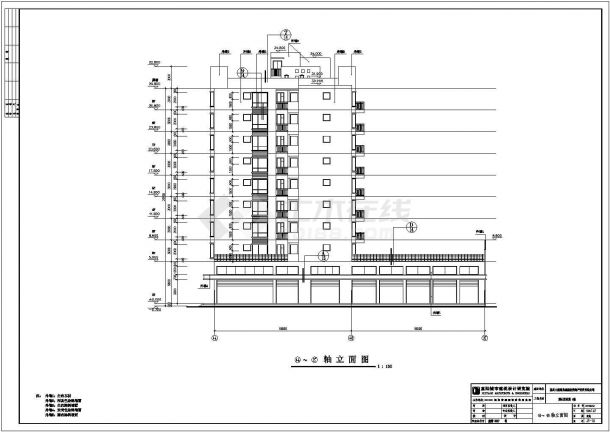 某地九层框剪结构商住楼建筑设计施工图-图一