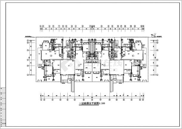 某十一层二类高层住宅楼给排水施工图设计-图一