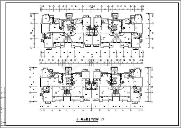 某十一层二类高层住宅楼给排水施工图设计-图二