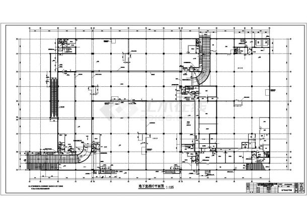 某地上一层带局部夹层地下一层超市建筑设计施工图-图二