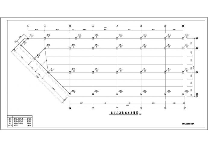 三层厂房钢结构框架设计施工图_图1