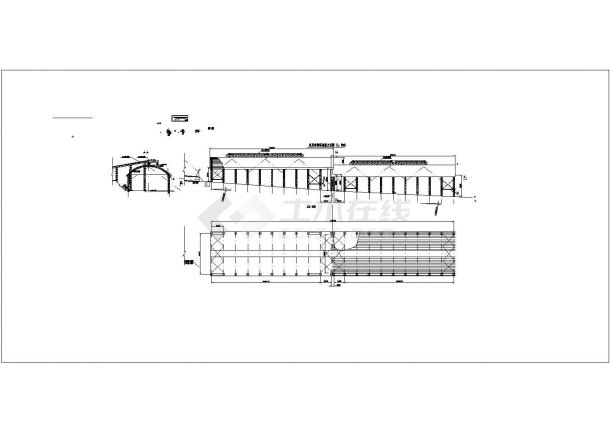 某水电站砂石加工系统钢屋架结构设计施工图-图二