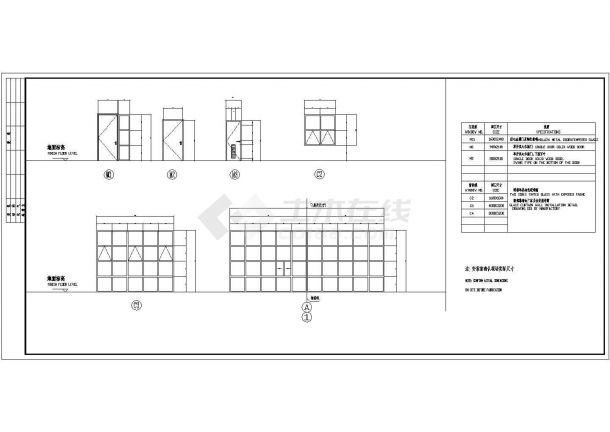 某厂房单层砖混结构门卫室建筑设计施工图-图二