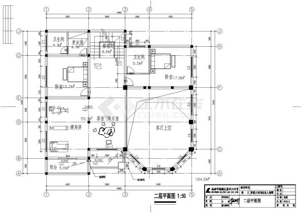 某大型别墅建筑和结构设计方案图-图一