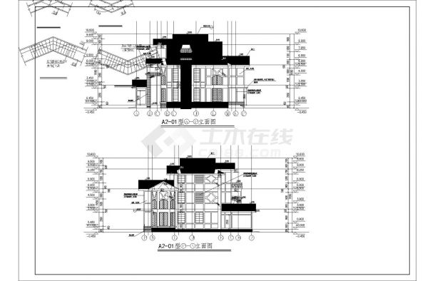 某砖混结构别墅建筑结构施工图-图一