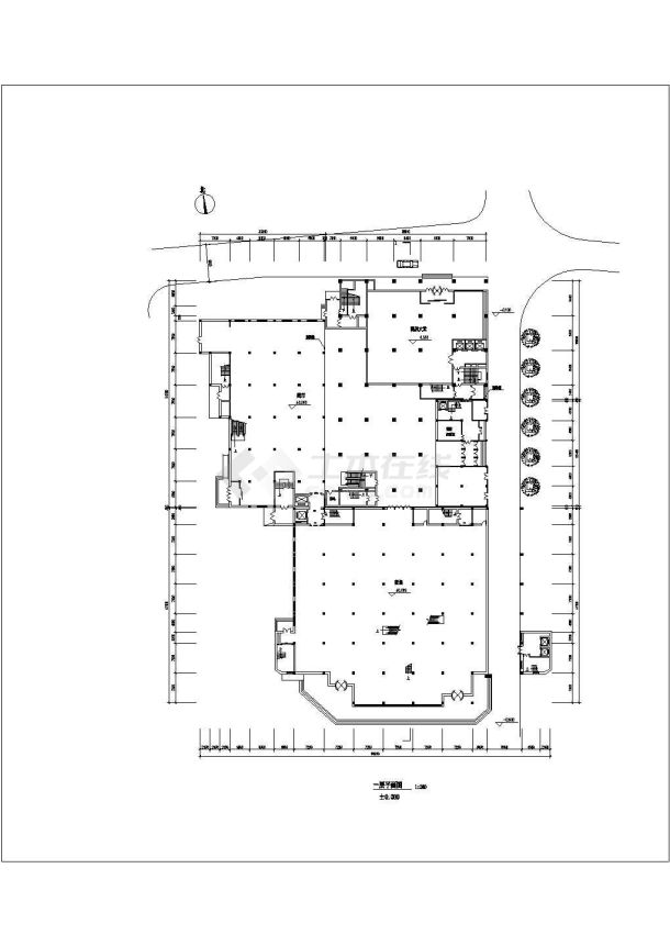 某大型购物商场建筑设计平面图-图二