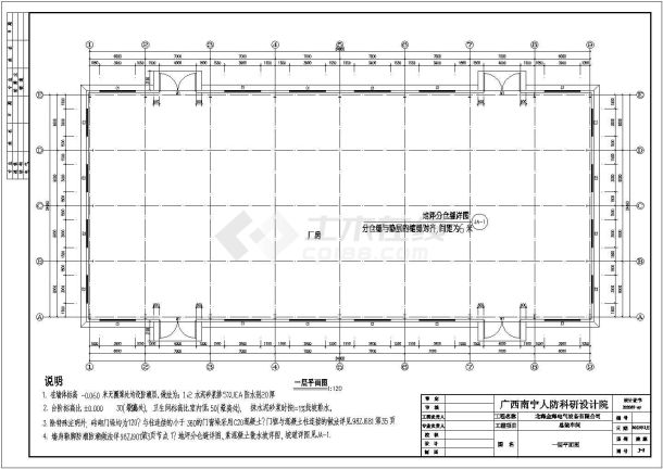 北海市单层轻钢结构厂房建筑设计方案图-图二