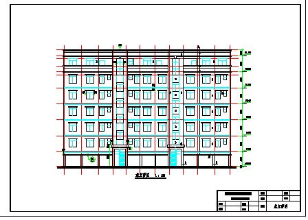 某地7层框架结构住宅楼建筑设计方案图-图二