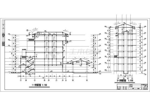 六层山水大酒店建筑设计CAD施工图纸-图一