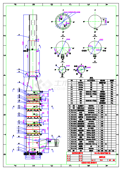 某经典脱硫塔设计图系统设计CAD布置图-图一