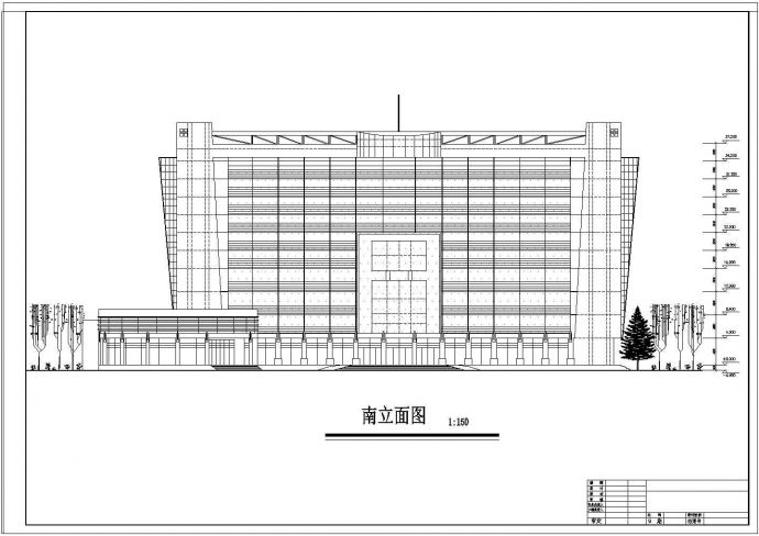 某经济型酒店建筑设计CAD施工图纸_图1