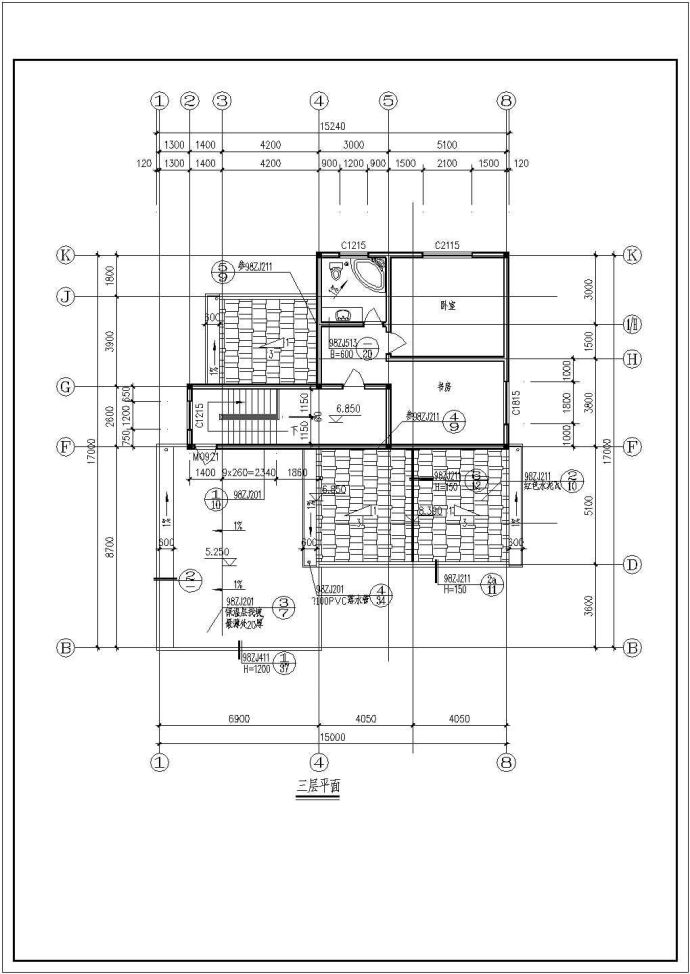 某地别墅建筑平面总体设计套图_图1