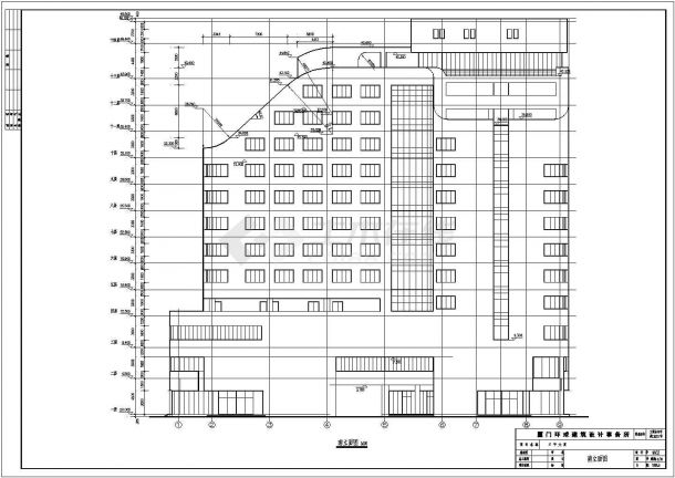 某地十四层框架结构综合商业建筑全体建筑设计施工图-图二