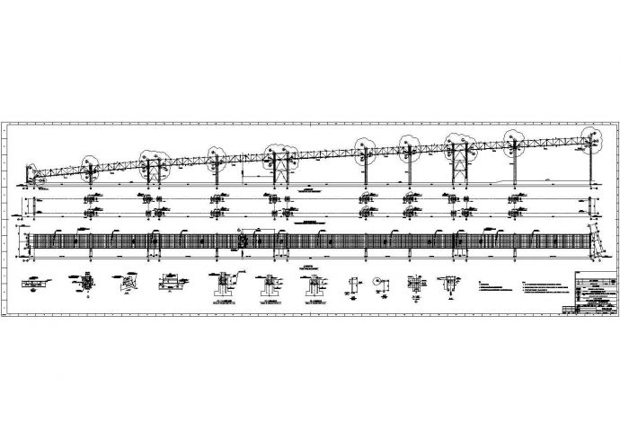 某地修改#1钢桁架结构输煤栈桥施工图_图1