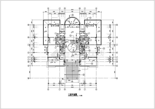 休闲别墅建筑CAD参考图-图二