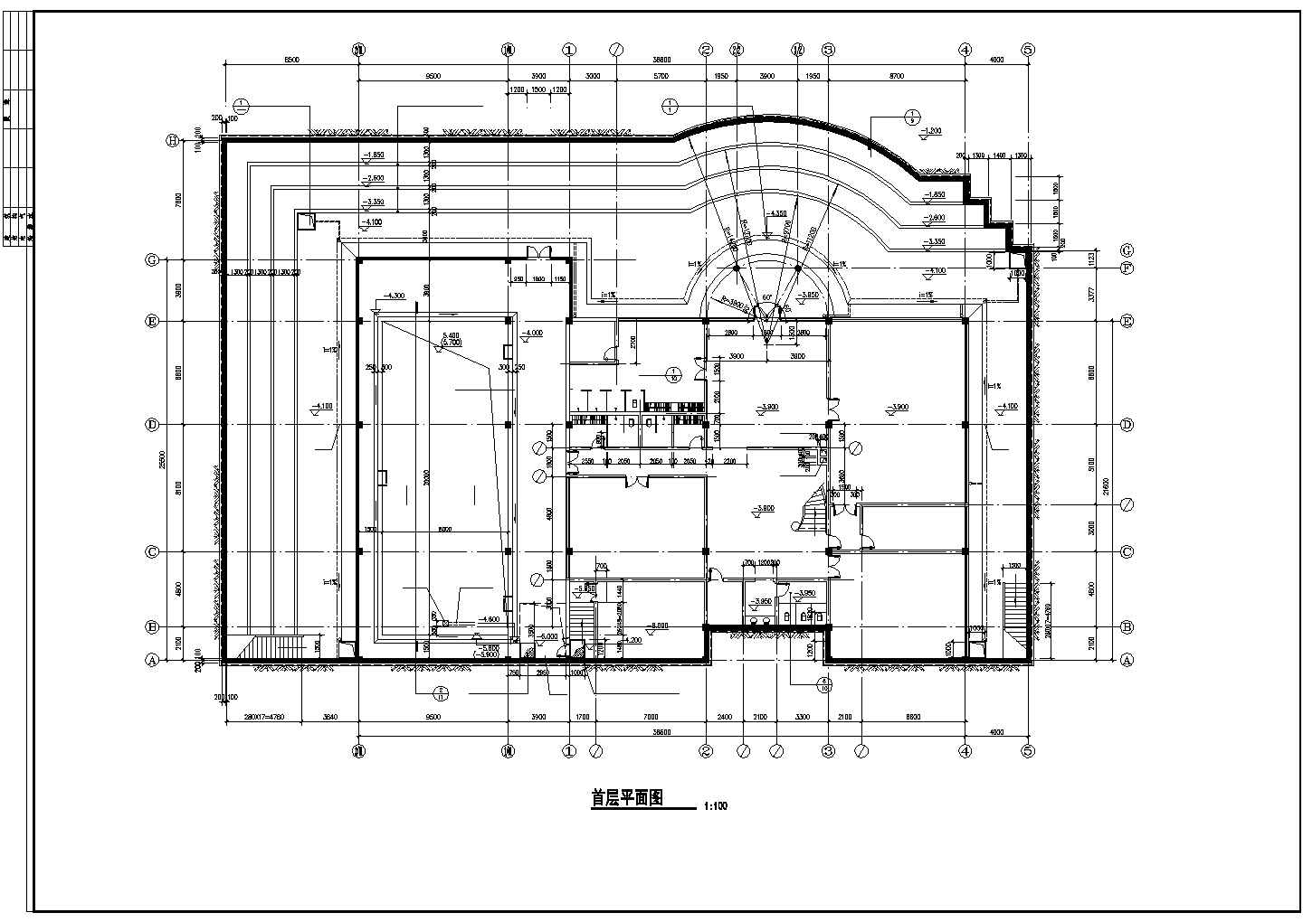 休闲别墅建筑CAD参考图