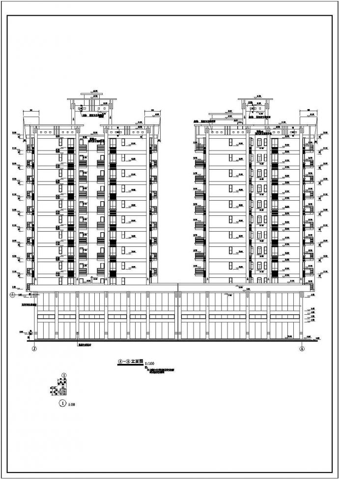 某地12层框架结构商住楼建筑设计施工图_图1