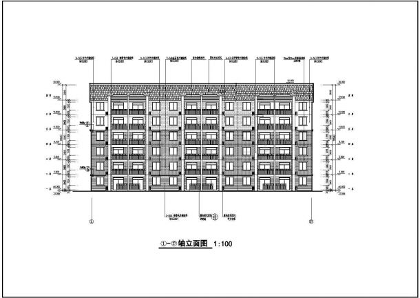 某市六层砖混结构经济适用房建筑设计方案图-图一