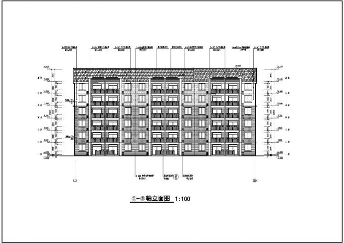 某市六层砖混结构经济适用房建筑设计方案图_图1