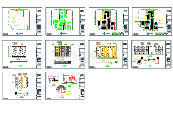 家具买场设计施工图（平面布局，天花吊顶，节点）-图二