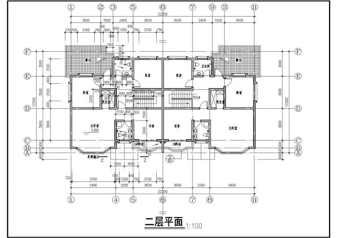 旅游区豪华别墅建筑设计CAD详图_图1