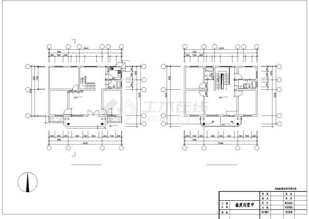 某地豪华别墅建筑CAD图（共6张）-图二