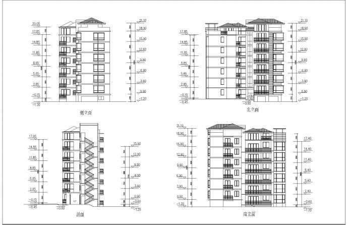 大川水岸住宅楼建筑CAD平面布置参考图_图1
