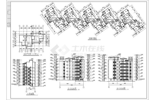 大川水岸住宅楼建筑CAD平面布置参考图-图二
