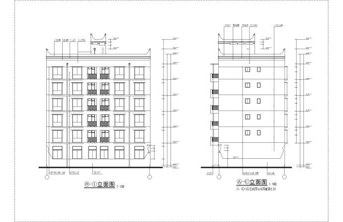 丹巴县某六层框架商住宅施工图_图1