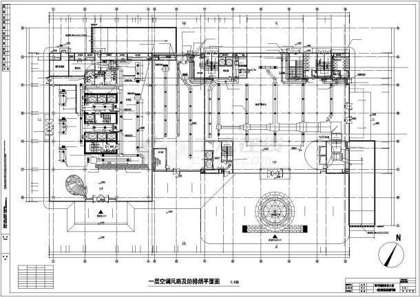 某办公大楼空调系统CAD平面布置参考图-图一