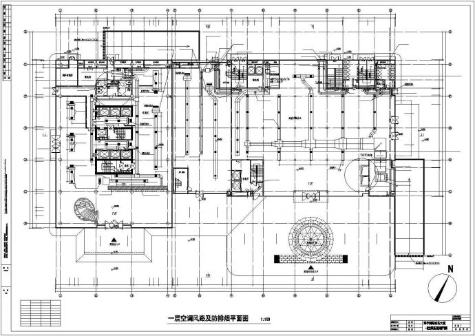 某办公大楼空调系统CAD平面布置参考图_图1