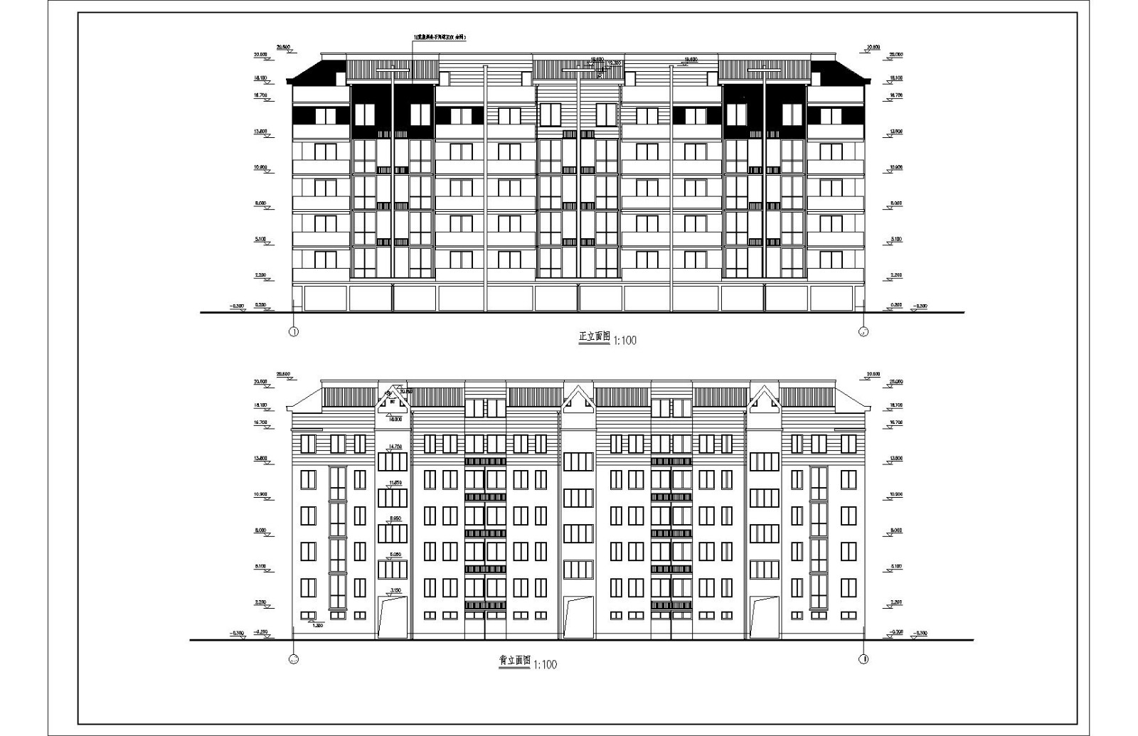 单身公寓建筑CAD施工图